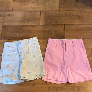 3T baby gap boys shorts, one pink one dinosaurs